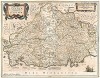 Карта графства (провинции) Лейнстер в Ирландии. Comitatus Lagenia. The Countie of Leinster. Составил Ян Янсониус. Амстердам, 1670