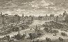 Вид Парижа с моста Пон-Руж работы Адама Переля, 1685 г. 