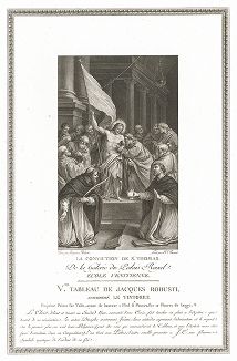 Уверение Фомы работы Тинторетто. Лист из знаменитого издания Galérie du Palais Royal..., Париж, 1808