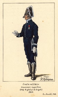 1810 г. Комиссар-инспектор хорватской военной администрации Великой армии Наполеона, состоящий в чине бригадного генерала. Коллекция Роберта фон Арнольди. Германия, 1911-29