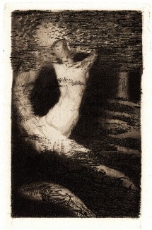 Балерина. Реклама неизвестного французского дома моды. Офорт из Les feuillets d'art. Париж, 1920 