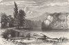 Река Нью-Ривер, Аппалачи, штат Вирджиния. Лист из издания "Picturesque America", т.I, Нью-Йорк, 1872.