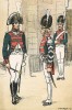 Офицер и солдат полка Andra в униформе образца 1812-16 гг. Svenska arméns munderingar 1680-1905. Стокгольм, 1911