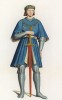 Гастон де Фуа, герцог де Немур (1489--1512) -- герой Итальянских войн (XVI век) (лист 138 иллюстраций к роскошно изданной работе "Исторический костюм XII--XV веков". Париж. 1860 год)