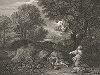 Агарь и Измаил кисти Пьера Франческо Мола. Лист из знаменитого издания Galérie du Palais Royal..., Париж, 1786
