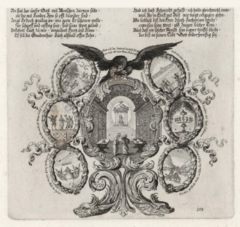 Пророчество Захарии (из Biblisches Engel- und Kunstwerk -- шедевра германского барокко. Гравировал неподражаемый Иоганн Ульрих Краусс в Аугсбурге в 1700 году)