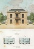 Эскиз загородного дома в неоклассическом стиле (из популярного у парижских архитекторов 1880-х Nouvelles maisons de campagne...)