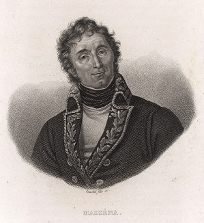 Андрэ Массена (1758-1817), дивизионный генерал (1793) и маршал Франции (1804). J.-M. de Norvins, Histoire de Napoleon, т.1. Париж, 1829