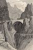 Мост Сен-Луи по дороге из Генуи в Ниццу. Meyer's Universum, Oder, Abbildung Und Beschreibung Des Sehenswerthesten Und Merkwurdigsten Der Natur Und Kunst Auf Der Ganzen Erde, Хильдбургхаузен, 1835 год.