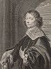Корнелис де Бие (1627 -- 1715) -- поэт , юрист и политик, а также автор самой известной книги о фламандских художниках  XVII столетия "Het Gulden Cabinet". Гравюра с оригинала Эразма Квеллина. 