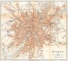Москва (карта-план из популярного немецкого путеводителя K. Baedeker. Russland. Handbuch fur Reisende. Лейпциг, 1897)