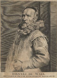 Портрет художника Яна Батиста де Ваеля работы Антониса ван Дейка. Лист из его знаменитой "Иконографии", 1632-41 гг. 