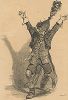 Капитан Буше. Литография Поля Гаварни из серии "Воспоминания о бале Шикара", посвященной костюмам самых эксцентричных балов Июльской монархии, устраиваемых Левеком Шикаром. 