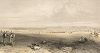 Панорама полевого лагеря английской бригады лёгкой пехоты близ Севастополя летом 1855 года. The Seat of War in the East by William Simpson, Лондон, 1856 год. Часть II, лист 11