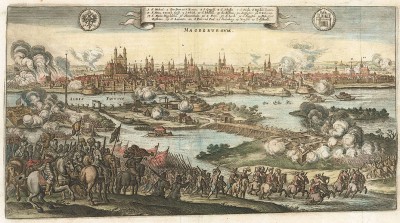 Тридцатилетняя война 1618-48 гг. Магдебург. Штурм города шведскими войсками в 1632 г. Франкфурт-на-Майне, 1649