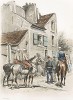 Полицейский указывает дорогу французским конным егерям (из Types et uniformes. L'armée françáise par Éduard Detaille. Париж. 1889 год)