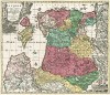 Герцогства Ливония и Курляндия. Livoniaе et Curlandiae ducatus. Карту составил Тобиас Конрад Лоттер. Аугсбург. 1772
