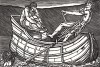 Лик из волн морских. Иллюстрация Эдварда Коли Бёрн-Джонса к поэме Уильяма Морриса «История Купидона и Психеи». Лондон, 1890-е гг.