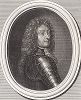 Фридрих-Герман фон Шомберг (1615--1690) - маршал Франции и генералиссимусом английских войск. Гравюра Бернара Пикара по оригиналу Годфри Неллера, 1724 год. 