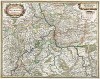 Карта земли Рейнланд-Пфальц и архиепископства Трирского. Archiepiscopatus Trevirensis. Descriptio nova. Составил Йодокус Хондиус. Амстердам, 1630