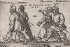 Январь и февраль. Гравюра Ганса Зебальда Бехама из сюиты "Крестьянские праздники, или двенадцать месяцев", лист 1, 1546-47 гг. 