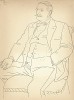 Портрет Леона Бакста (1866-1924). Рисунок карандашом Пабло Пикассо, предваряющий альбом "Произведения Леона Бакста для балета «Спящая красавица»". L'œuvre de Léon Bakst pour "La Belle au bois dormant". Париж, 1922