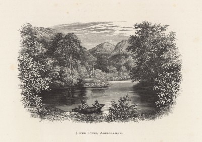 Вид на Абергласлин в северном Уэльсе (иллюстрация к работе "Пресноводные рыбы Британии", изданной в Лондоне в 1879 году)