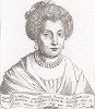 Агата Кастильоне, мать аббата Мишеля де Мароль, знаменитого собирателя гравюр (его коллекция составила основу Кабинета гравюры Национальной библиотеки Франции). Портрет работы Клода Меллана, 1656 год.