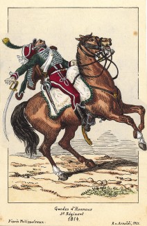 1814 г. Смерть кавалериста 3-го полка Гвардии чести. Коллекция Роберта фон Арнольди. Германия, 1911-28