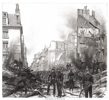 Тушение пожара в Париже в 1840 году (из Types et uniformes. L'armée françáise par Éduard Detaille. Париж. 1889 год)