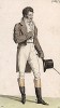 Первые кожаные кюлоты - шик! Из первого французского журнала мод эпохи ампир Journal des dames et des modes, Париж, 1813. Модель № 1347