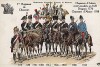 1779-1913 гг. Мундиры и знамена 1-го полка конных егерей французской армии, сформированного в 1673 г. и сражавшегося при Гогенлиндене, Аустерлице, Ваграме и Бородино. Коллекция Роберта фон Арнольди. Германия, 1911-29