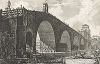 Гравюра Пиранези "Вид на мост Молле в двух милях от Рима". Veduta del Ponte Molle. Лист из серии "Vedute di Roma".