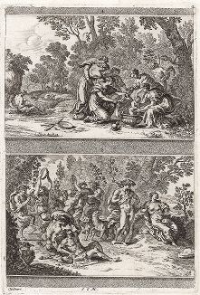 Рождение и триумф Бахуса. "Iconologia Deorum,  oder Abbildung der Götter ...", Нюренберг, 1680. 