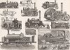 Различные локомотивы и локомобили. 