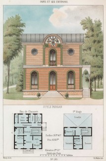 Загородный дом "частица Персии" (из популярного у парижских архитекторов 1880-х Nouvelles maisons de campagne...)