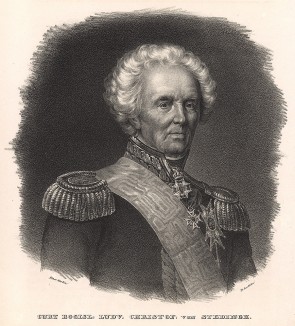 Курт Богислаус Людвиг Кристофер фон Стедингк (26 октября 1746 – 7 января 1837), граф, полковник армии США (1779) и французской армии (1788), шведский фельдмаршал, дипломат. Stockholm forr och NU. Стокгольм, 1837