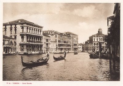Вид на Гранд-канал. Ricordo Di Venezia, 1913 год.