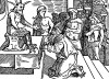 Поклонение идолу. Иллюстрация Йорга Бреу Старшего к описанию путешествия на восток Лодовико ди Вартема: Ludovico Vartoman / Die Ritterliche Reise. Издал Johann Miller, Аугсбург, 1515