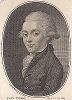 Жан-Пьер Франсуа Бланшар (1753-1809) -- французский изобретатель, совершивший на своем воздушном шаре первый перелет через Ла-Манш 7 января 1785 г. и первый полет в Америке 9 января 1793 г.  The European Magazine, and London Review, июнь 1785 г. 
