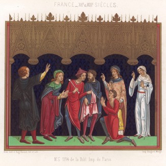 Французские моды позднего Средневековья (из Les arts somptuaires... Париж. 1858 год)
