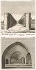 Мост Аллахверди-хана в Исфахане и вид на внутреннюю часть арок моста. Лист из издания "Voyages du chevalier Chardin en Perse et autres lieux de l'Orient". Париж, 1811