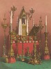 Церковная утварь из латуни от фирмы Hart & Son, Лондон (Каталог Всемирной выставки в Лондоне. 1862 год. Том 3. Лист 233)