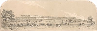 Лондон. Знаменитый хрустальный дворец Пакстона (Crystal Palace), Лондон, 1850-е