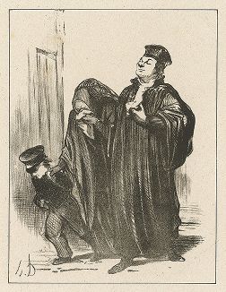 "Вы проиграли дело, это правда ... но Вы точно должны были оценить мое красноречие". Литография Оноре Домье из серии "Les Gens de justice", 1845-48 гг. 