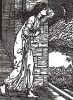 Психея бежит из дворца. Иллюстрация Эдварда Коли Бёрн-Джонса к поэме Уильяма Морриса «История Купидона и Психеи». Лондон, 1890-е гг.
