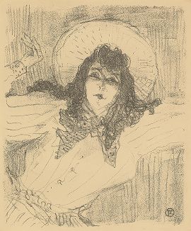 Портрет Мэй Белфорт. Литография Анри де Тулуз-Лотрека, 1896 год. 