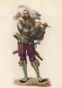 Ландскнехт - флейтист (XVI век) (лист 6 работы Жоржа Дюплесси "Исторический костюм XVI -- XVIII веков", роскошно изданной в Париже в 1867 году)