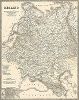 Россия. Датская карта 1862 года из "Verdens Atlas udarbeidet efter de nyeste og bedste Kilder", Копенгаген, 1862 год. 