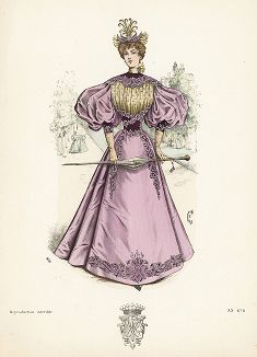 Французская мода из журнала La Mode de Style, выпуск № 11, 1895 год.